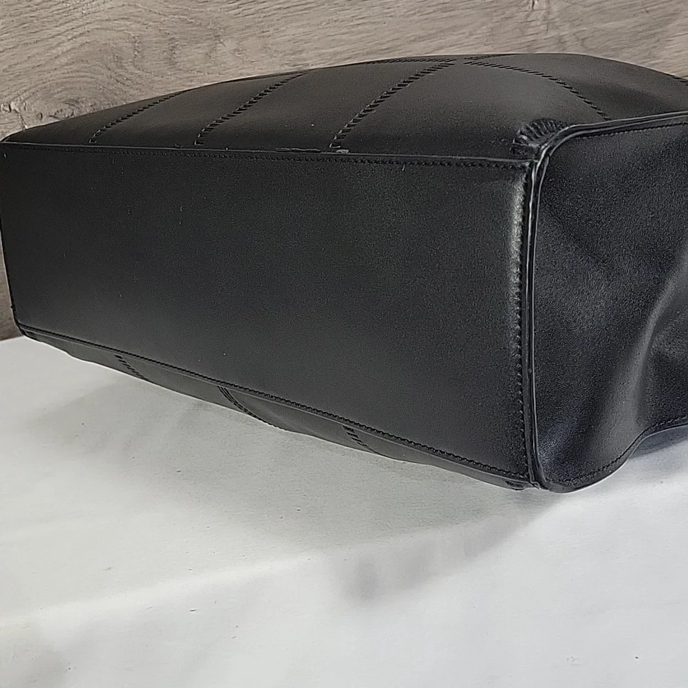 Vince Camuto Black Leather Tote Shoulder Bag Purse